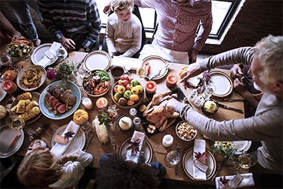 65166983 - thanksgiving celebration tradition family dinner concept