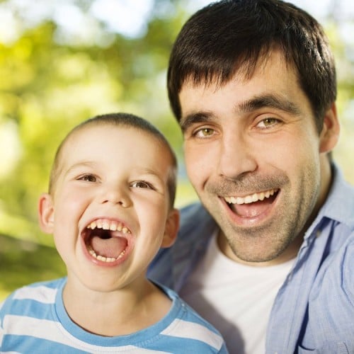 father-and-son-nature-selfie-open_mouths
